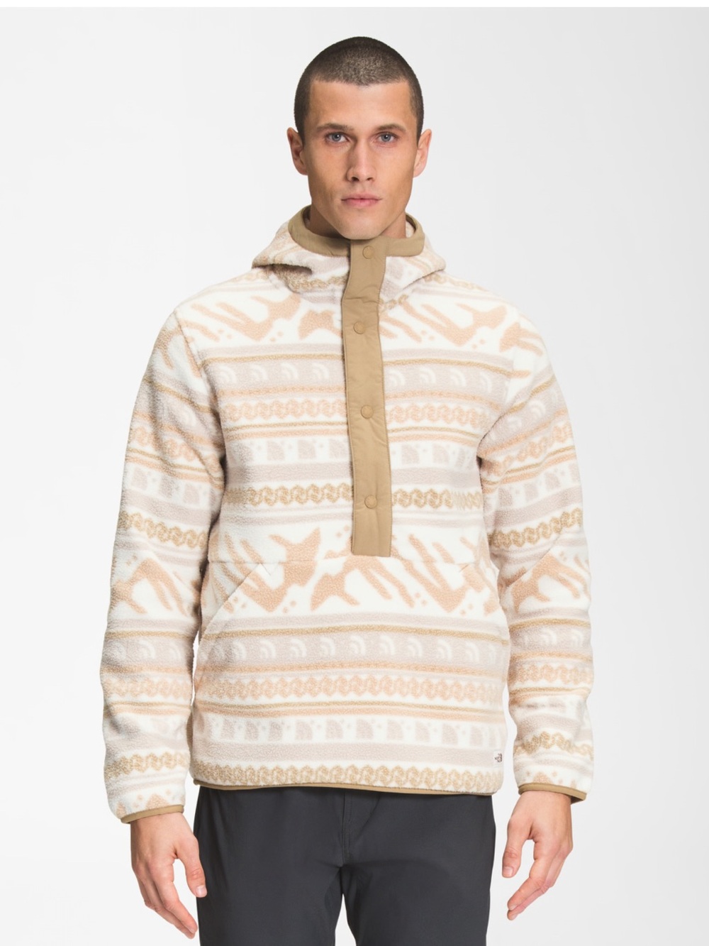 The North Face Men's Campshire Gardenia Fleece Half Snap Pullover Hood XL